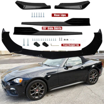 For Fiat 124 Spider Abarth Front Bumper Lip Splitter Spoiler Body Kit Side Skirt - Image 1 of 4