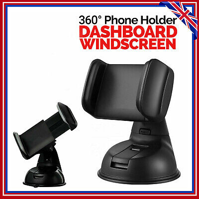 360 In-Car Mobile Phone Suction Dashboard Holder Home Universal Mount Windscreen • 7.07£