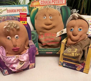 1987 Couch Potatoes Plush set of 3~ Robert Armstrong~Coleco New in boxes Vintage - Picture 1 of 11