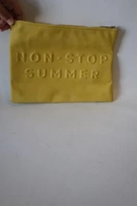 Womens Zara Yellow Non-Stop Summer Have Fun Zipper Case * - Picture 1 of 8