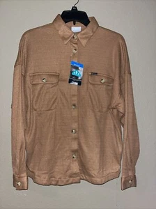 Holly Hideaway Waffelshirt Damenjacke XS staubig braun Camel Columbia Shacket - Bild 1 von 4