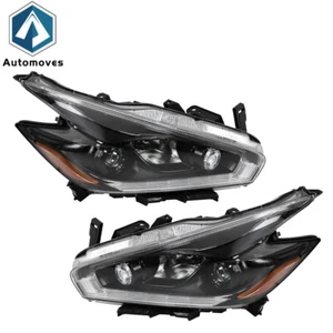Front Headlights Assembly Fit w/ LED DRL Pair Clear Lens For 2018 Nissan Murano - Picture 1 of 15