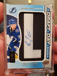 2021-22 SP Game Used Ross Colton ROOKIE PATCH AUTO /35🔥Draft Day Marks SSP🔥RC