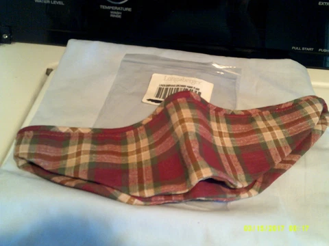 Longaberger DARNING / 2000 FROSTY / 1989 EASTER BASKET Liner ORCHARD PARK PLAID Cover