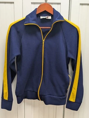 JAQUETA VINTAGE COURT CASUALS Los Angeles Azul Royal Amarelo 🔥 Tamanho Pequeno - Imagem 1 de 4