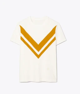 Tory Burch Chevron Graphic T-Shirt Spiced Size Medium (New with Tags) - Picture 1 of 2