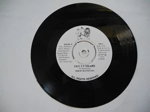 PHILIP MANTEUFEL Let Us Share / BUSH DRUMMERS Version 7" 45 single 1987 NM - Picture 1 of 2