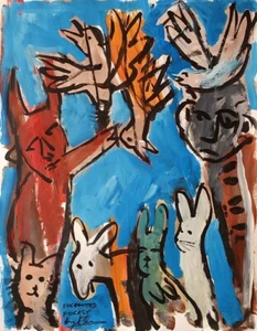Auguste BLACKMAN Enchanted Forest - Bold! Signed Painting, Neo-Expressionist - Picture 1 of 1