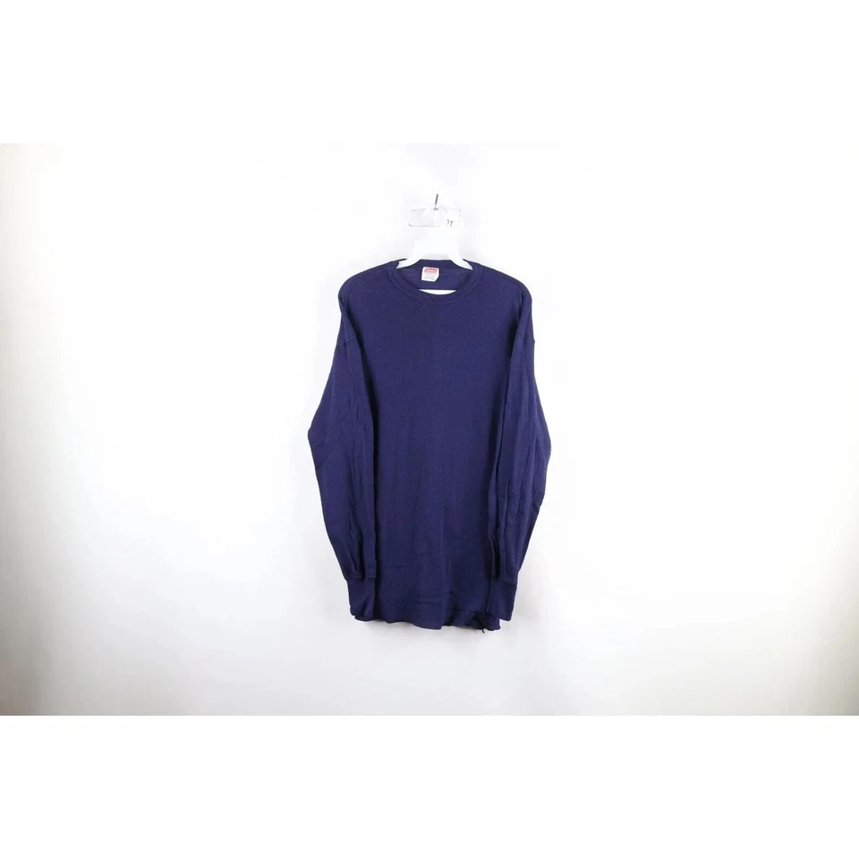 Camiseta De Colección Años 70 Streetwear Para Hombres 2XL Blanca Térmica Tejida Waffle Manga Larga EE. UU. Foto 1 de 4