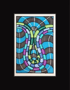 Day 114 Ink Drawing - Matted Illustration October 26, 2024 - Picture 1 of 5