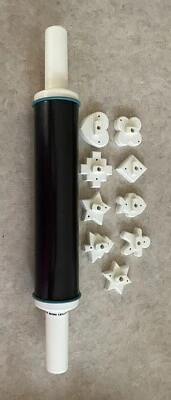 Cookie Cutters In Non Stick Rolling Pin - Image 1 of 4
