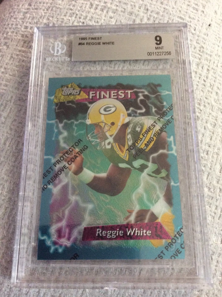 1995 Topps Finest #84 Reggie White BGS 9 Mint Original Green Bay Packers - Image 1 of 3