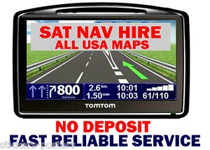 3 WEEK 21 Day HIRE USA CANADA MAPS SAT NAV TOMTOM GARMIN FLORIDA RENTAL FREE P&P - Picture 1 of 2