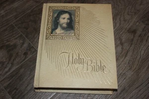 1970 Fireside Family Bible LARGE King James Red Letter Version Holy Bible VGVC! - Bild 1 von 15