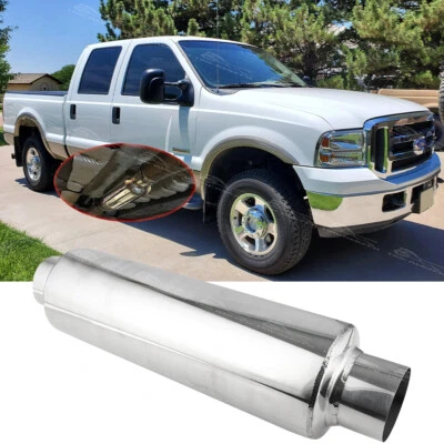 Silenciador resonador escape tono profundo para coche Ford F-150 F-250 F-350 3" entrada/salida 16" Foto 1 de 4