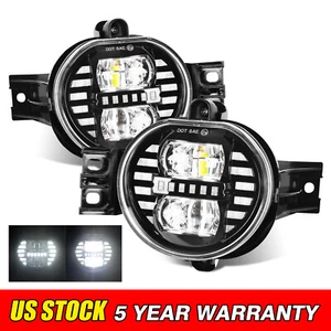 Luces antiniebla LED de parachoques negras de 2 piezas con DRL para camioneta Dodge Ram 1500 2500 3500 Durango - Imagen 1 de 12