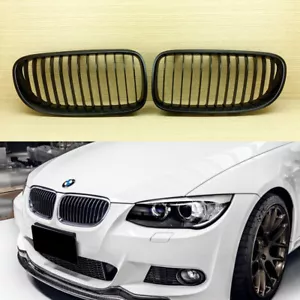 Parrillas delanteras negras mate 2011-2013 ajuste BMW E92 LCI cupé E93 convertible - Imagen 1 de 5