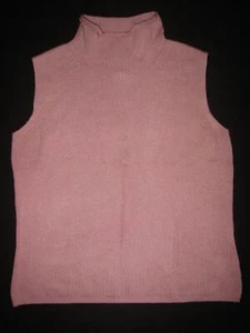 SIGRID OLSEN cashmere sleeveless turtleneck sweater XS pink - Picture 1 of 3