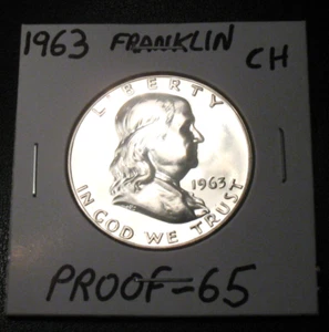OLD US COINS 1963 FRANKLIN SILVER HALF DOLLAR CHOICE PROOF - Picture 1 of 2