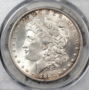 1887-O Morgan Dollar PCGS MS64 Tougher Date Near Gem! #6DTN - Picture 1 of 3