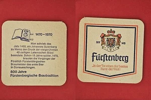 Fürstenberg Brauerei Bierdeckel Bierfilz Coaster Beermat - Picture 1 of 1