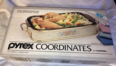 Pyrex Coordinates By Corning 2 Qt Rectangle Oblong Baking Dish “Symphony” NIB - Image 1 of 4