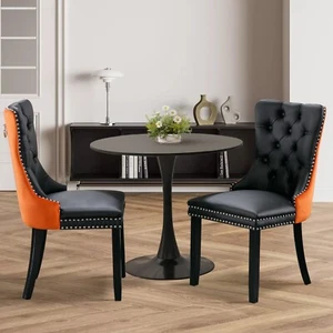 SOAR FLASH SturdyRound Dining Table Sets  with 2 Dining Chairs Pedestal Base - Picture 1 of 140