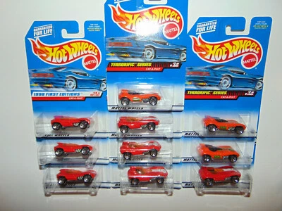 10) Hot Wheels CAT-A-PULT LOT DIECAST GREAT FOR CUSTOMS @@ 98 FIrst Editions Set - Image 1 of 4
