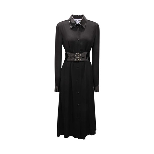 3559AQ abito camicia donna MOSCHINO COUTURE woman silk dress black
