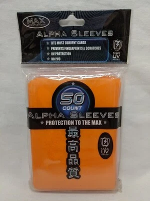 (1) (50) Pack Max Protection Orange Standard Size Alpha Sleeves #7050L FO - Image 1 of 4