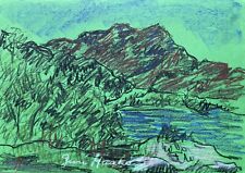 Juri Haakö Berge am Meer Landschaft Bergsee Zeichnung Expressiv Modern Art