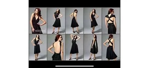 Kookai Z591 Million Ways Wrap Dress Black Size 2 10-12 - Picture 1 of 3