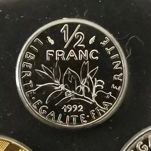 1/2 FRANC SEMEUSE 1992 BU FRAPPE MEDAILLE 2698 Ex. / SCELLEE ISSUE DU COFFRET / - Picture 1 of 2