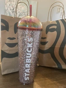 Starbucks Christmas Holiday 2024 Sparkle Dome Lid 24 Oz Venti Cold Cup Tumbler - Picture 1 of 2