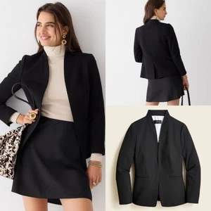 Neu mit Etikett J. Crew Größe 4P/2 Ausgehblazer aus Stretch-Twill SCHWARZ Stil H2778 178 $ - Bild 1 von 11