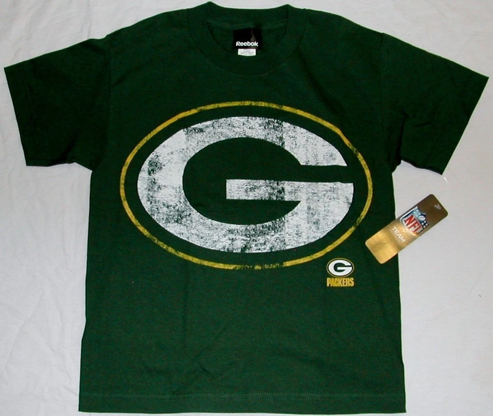 CAMISETA GREEN BAY PACKERS REEBOK OVERSIZE LOGO JUVENIL S M L XL VERDE NUEVA CON ETIQUETAS Foto 1 de 1