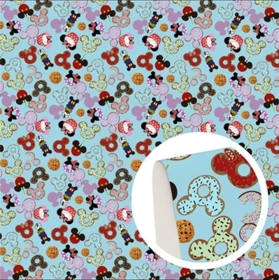 HOJA DE CUERO SINTÉTICO MICKEY 8" X 12" 1168914 Minnie Donut TEXTURA SUAVE Foto 1 de 2