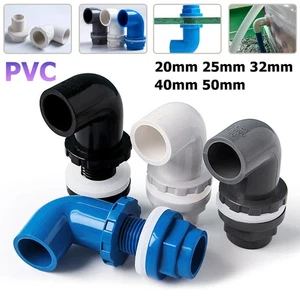 PVC Fitting Durchführung 90° Winkel Rohrverbinder Klebemuffe 20-50mm Aquarium - Picture 1 of 10