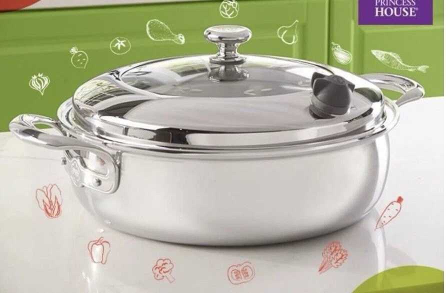 Cazuela Princess House Vida Sana 5 capas acero inoxidable 12" artículo #5559 Foto 1 de 4