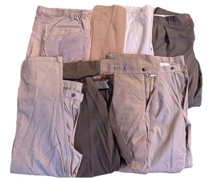 (8) Pair Lot Men’s Khaki Pants Assorted Sizes See Description Great Condition - Picture 1 of 1