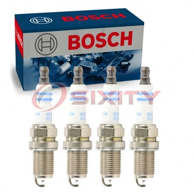 4 pc Bosch Double Platinum Spark Plugs for 1995-1997 Pontiac Sunrunner 1.6L xc - Image 1 of 4