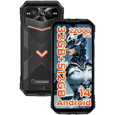 DOOGEE V MAX Pro Dual 5G Rugged Phone 32GB+512GB 22000mAh 108MP Phone Android 14 - Image 1 of 4