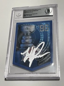 Mike Ricci Signed 1996 Avalanche Stanley Cup Card IP Slabbed Beckett Auto IP a - Picture 1 of 3
