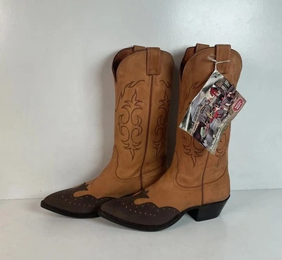 Botas de Vaquero Nocona Wildebeest Punta de Ala Para Hombre 8.5 D Hechas en EE. UU. Gamuza Exótica Foto 1 de 4