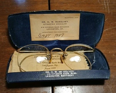 Gafas bifocales antiguas American Optical 1/10 12K GF llenas de oro 1947+ efímeras Foto 1 de 4