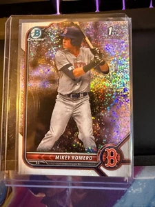 2022 BOWMAN DRAFT CHROME-SPARKLE REFRACTOR #BDC42 MIKEY ROMERO - Picture 1 of 2