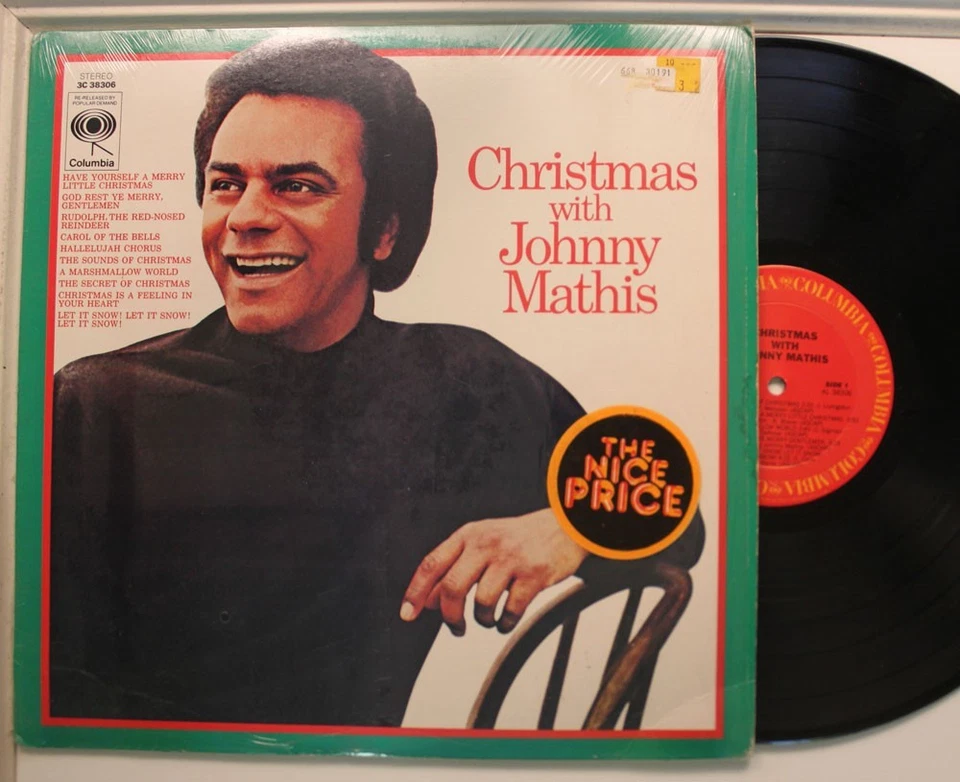 Johnny Mathis Lp Christmas With On Columbia - Vg+ To VG / VG (In Shrink) - Image 1 of 1