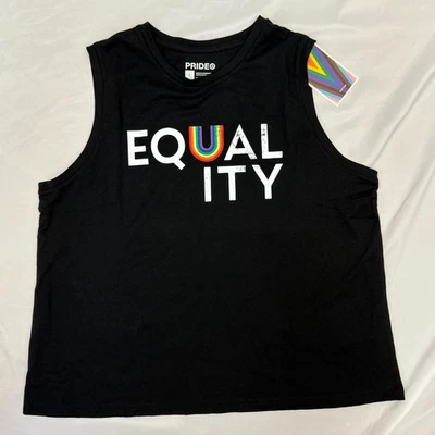 Camiseta sin mangas Target Pride IGUALDAD Negra Arco Iris Gráfica Músculo Camiseta L Nueva con etiquetas LGBTQ+ Foto 1 de 4