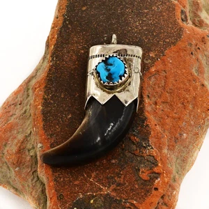 Sterling Silver 925 Turquoise Gemstone Pendant - Picture 1 of 3