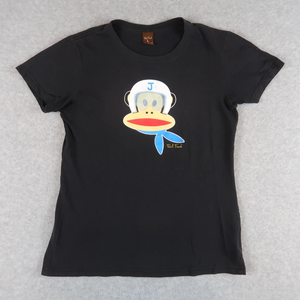 Camiseta De Colección Paul Frank Mujer L Negra Bebé Camiseta Y2K Racer Julius Años 2000 Foto 1 de 4